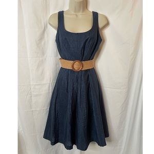 Nine West fit and flare belted dress